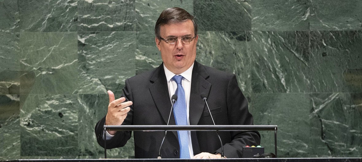 Afirma Marcelo Ebrard que la ONU no puede con la guerra