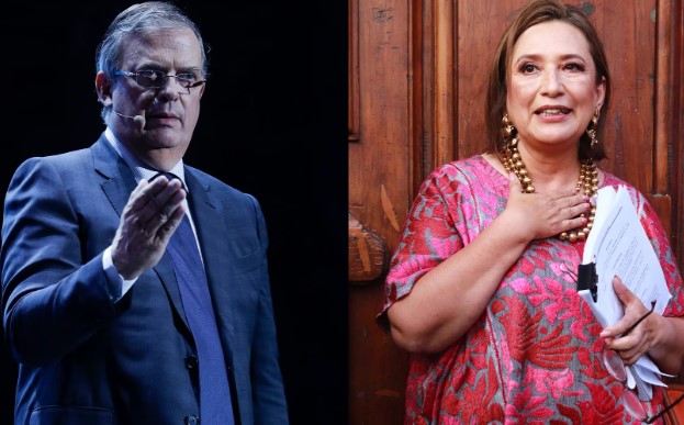 Xóchitl le da la razón a Ebrard y le sugiere denunciar uso de recursos a favor de Sheinbaum Xóchitl Gálvez y Ebrard en evento político.