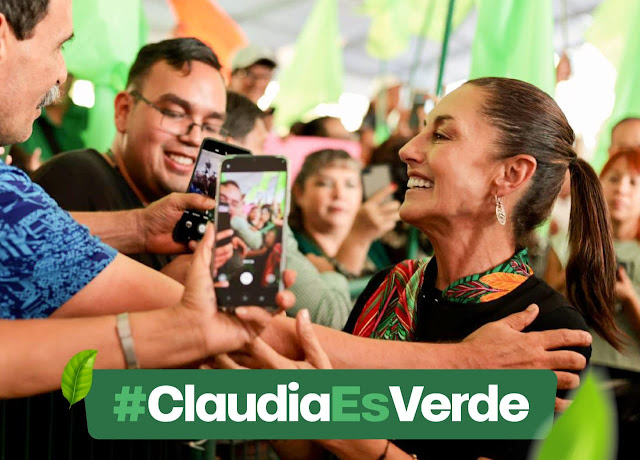 Dirigencia del Partido Verde oficializa a Claudia Sheinbaum como su virtual candidata a la presidencia Retrato de Claudia Verd.