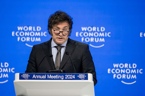 Javier Milei defiende el capitalismo en su debut en el Foro Económico Mundial Javier Milei en el Foro Económico Mundial de Davos.