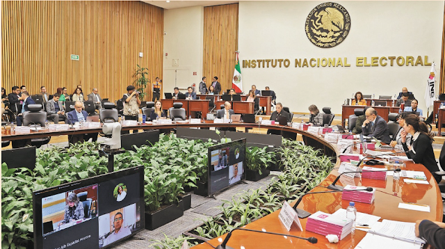 ¿Cuándo y dónde serán los debates presidenciales en México? Logo del Instituto Nacional Electoral (INE) de México.