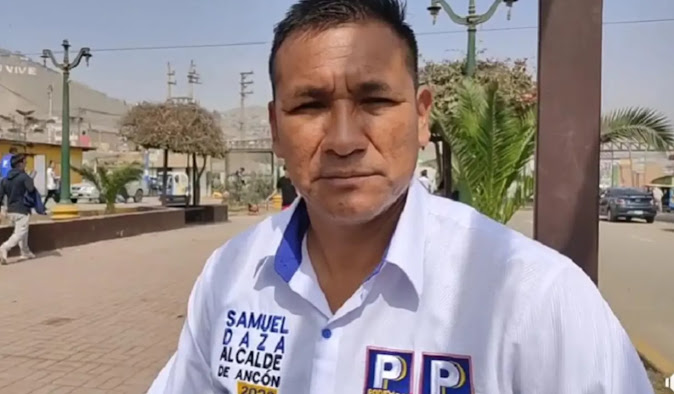 Samuel Daza, alcalde de Ancón, ruega por ayuda financiera para salvar el municipio peruano Captura de pantalla del sitio web sufragio.org