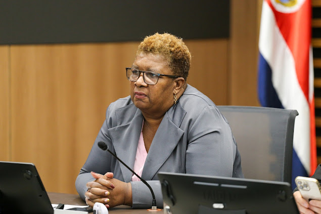 Referéndum obliga a posponer reunión sobre proyectos de seguridad: Rosalía Brown Rosalía con cabello castaño y joven.