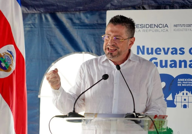 Chaves admite que la megaobra de agua para Guanacaste no culminará antes de finalizar su mandato Captura de pantalla del sitio web sufragio.org