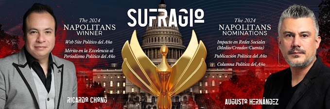 Sufragio: Ganador de la categoría “Website político del año” en los Napolitans Victory Awards 2024 Imagen de WhatsApp con fecha y hora.