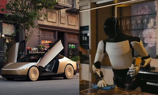 Elon Musk presenta el Cybercab, el revolucionario taxi autónomo de Tesla sin volante ni pedales Captura de pantalla del sitio web Sufragio.