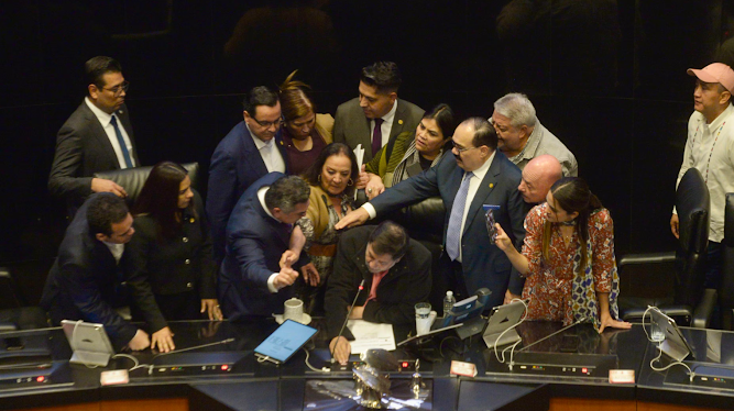 Confrontación en el Senado: Noroña y ‘Alito’ se enfrentan en un tenso intercambio de palabras Captura de pantalla del sitio web Sufragio.