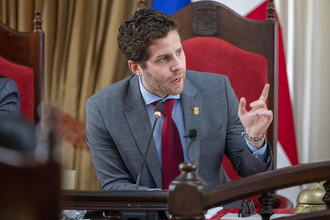 Alcaldía de Panamá lanza licitación por $2.8 millones para alumbrado navideño Retrato de Mayer en fondo neutro.