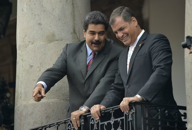 Rafael Correa confirma asesoría al gobierno de Nicolás Maduro Captura de pantalla del 4 de agosto de 2025.