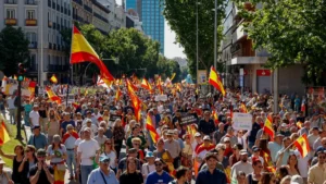Miles protestan en Madrid para exigir la dimisión de Sánchez