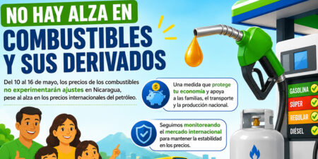 Nicaragua congela precios de combustibles del 10 al 16 de mayo
