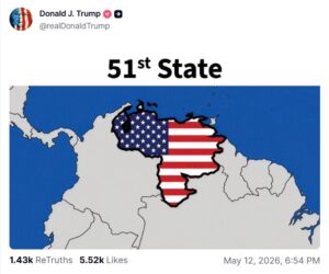 Trump publica imagen de Venezuela como estado 51 sin Esequibo