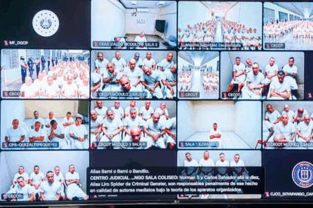 Audiencia contra 485 líderes de la MS-13 por homicidio en El Salvador Audiencia contra 485 líderes de la MS-13 por homicidio en El Salvador