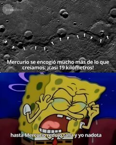 Mercurio se ha contraído 19 km desde su formación, revela estudio