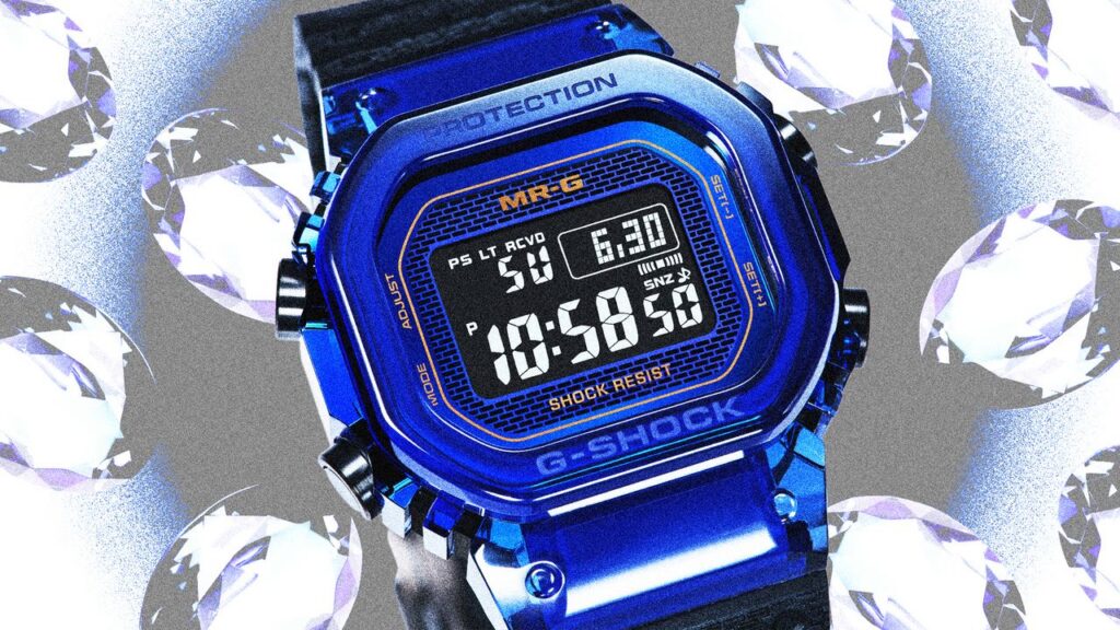 Casio lanza G-Shock MRG-D5000 con caja de zafiro azul